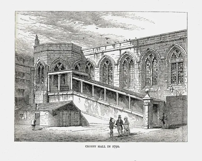 Framed Print : Crosby Hall in 1790, 1878 Artist: Walter Thornbury Framed Print : Crosby Hall in 1790, 1878 Artist: Walter Thornbury