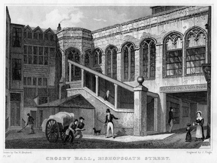 Framed Print : Crosby Hall, Bishopsgate Street, City of London, 1830. Artist: J Tingle Framed Print : Crosby Hall, Bishopsgate Street, City of London, 1830. Artist: J Tingle