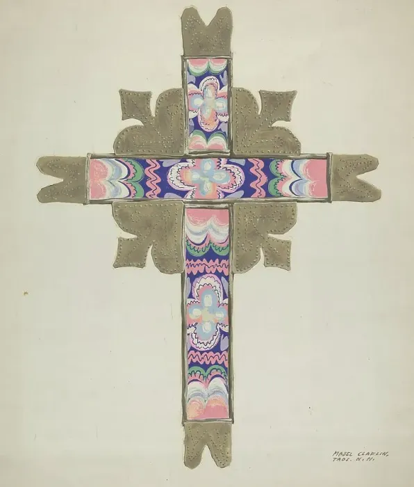 Framed Print : Cross, 1935 / 1942. Creator: Majel G. Claflin Framed Print : Cross, 1935 / 1942. Creator: Majel G. Claflin