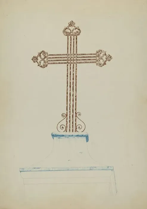 Framed Print : Cross, 1935 / 1942. Creator: Ray Price Framed Print : Cross, 1935 / 1942. Creator: Ray Price