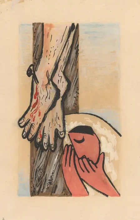 Framed Print : Under the cross, around 1935. Creator: Mikulas Galanda Framed Print : Under the cross, around 1935. Creator: Mikulas Galanda