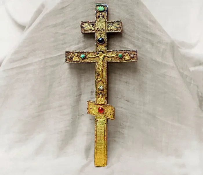 Framed Print : Cross of Abbot Vassian, vestry of the Ipatievsky Monastery, Kostroma, 1911. Creator: Sergey Mikhaylovich Prokudin-Gorsky Framed Print : Cross of Abbot Vassian, vestry of the Ipatievsky Monastery, Kostroma, 1911. Creator: Sergey Mikhaylovich Prokudin-Gorsky