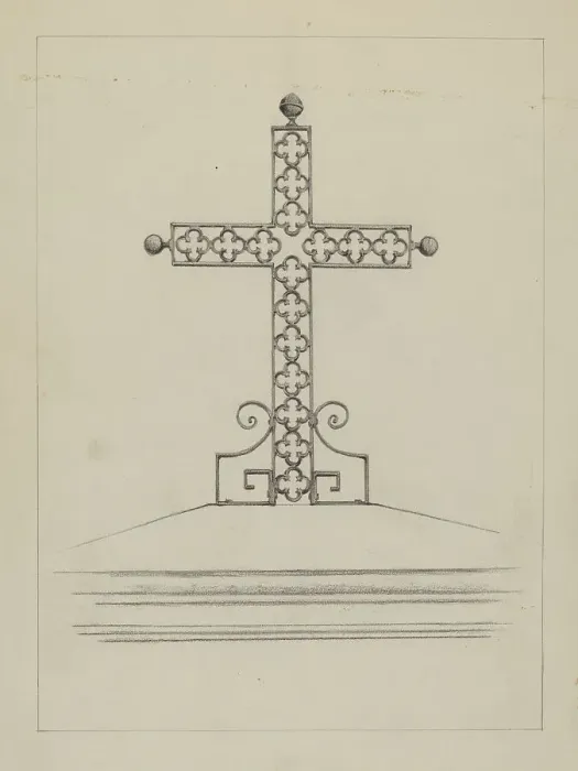Framed Print : Cross, c. 1937. Creator: Arelia Arbo Framed Print : Cross, c. 1937. Creator: Arelia Arbo