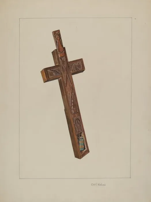 Framed Print : Cross, c. 1937. Creator: Carl Keksi Framed Print : Cross, c. 1937. Creator: Carl Keksi