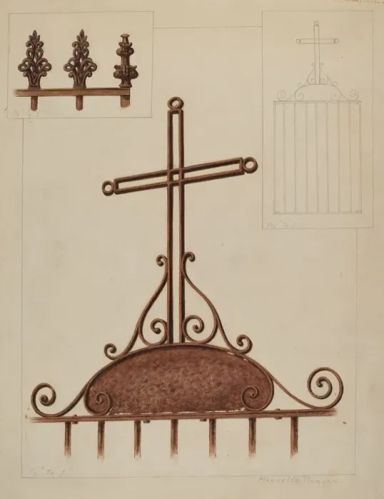 Framed Print : Cross, c. 1937. Creator: Manuel G. Runyan Framed Print : Cross, c. 1937. Creator: Manuel G. Runyan