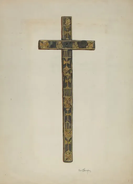 Framed Print : Cross, c. 1939. Creator: Carl O Bergh Framed Print : Cross, c. 1939. Creator: Carl O Bergh