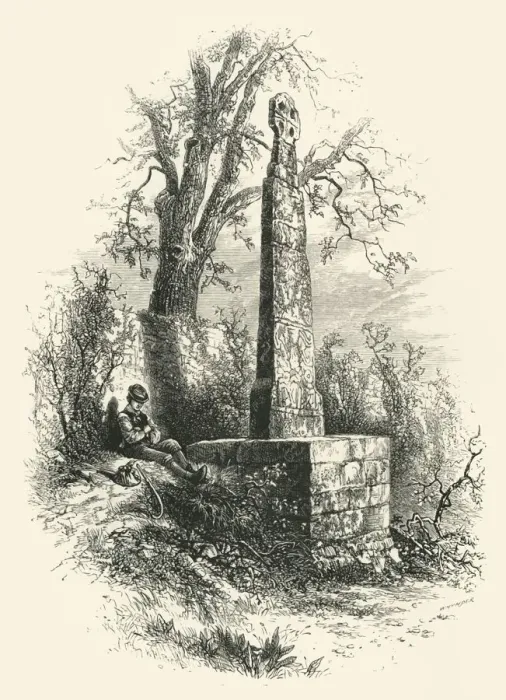 Framed Print : Cross at Carew, c1870 Framed Print : Cross at Carew, c1870