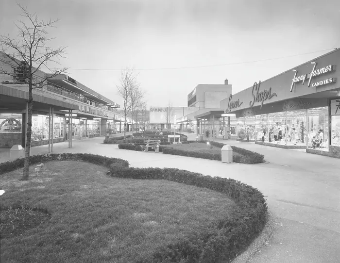 Framed Print : Cross Country Shopping Center, Stamford, Connecticut, 1959. Creators: Gottscho-Schleisner, Inc, Lathrop Douglass Framed Print : Cross Country Shopping Center, Stamford, Connecticut, 1959. Creators: Gottscho-Schleisner, Inc, Lathrop Douglass