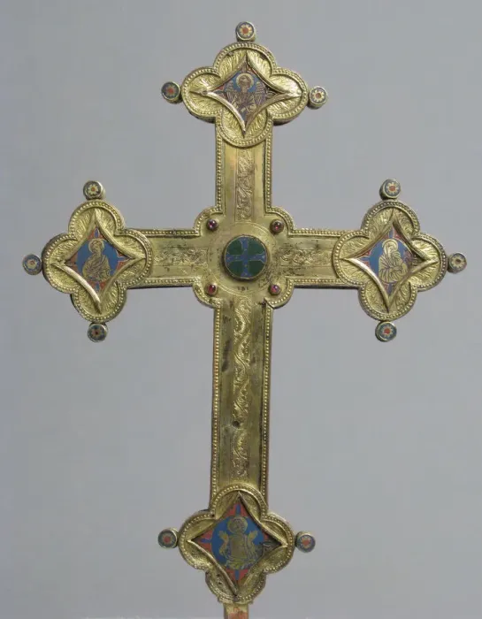 Framed Print : Cross, Italian, 14th-15th century. Creator: Unknown Framed Print : Cross, Italian, 14th-15th century. Creator: Unknown