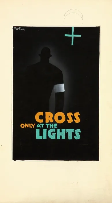 Framed Print : Cross Only At The Lights, World War II poster, c1939-c1945. Creator: Patrick Keely. Cross Only At The Lights, World War II poster, c1939-c1945 Framed Print : Cross Only At The Lights, World War II poster, c1939-c1945. Creator: Patrick Keely. Cross Only At The Lights, World War II poster, c1939-c1945