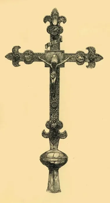 Framed Print : Cross, mid 14th century?, (1881). Creator: M Sullivan Framed Print : Cross, mid 14th century?, (1881). Creator: M Sullivan