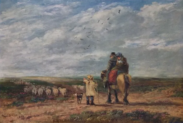 Framed Print : The Cross Road, 1850. Artist: David Cox the elder Framed Print : The Cross Road, 1850. Artist: David Cox the elder