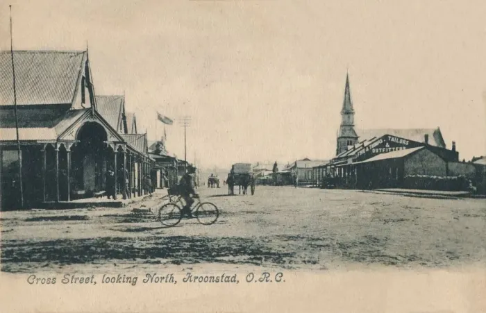 Framed Print : Cross Street, looking North, Kroonstad, O. R. C, c1905. Creator: Unknown Framed Print : Cross Street, looking North, Kroonstad, O. R. C, c1905. Creator: Unknown