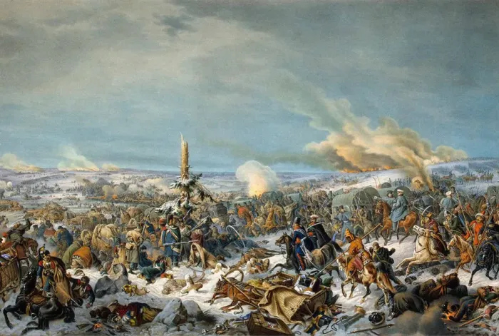 Framed Print : Crossing the Berezina River, Russia, 27 November 1812 (1844). Artist: Peter Heinrich Lambert von Hess Framed Print : Crossing the Berezina River, Russia, 27 November 1812 (1844). Artist: Peter Heinrich Lambert von Hess