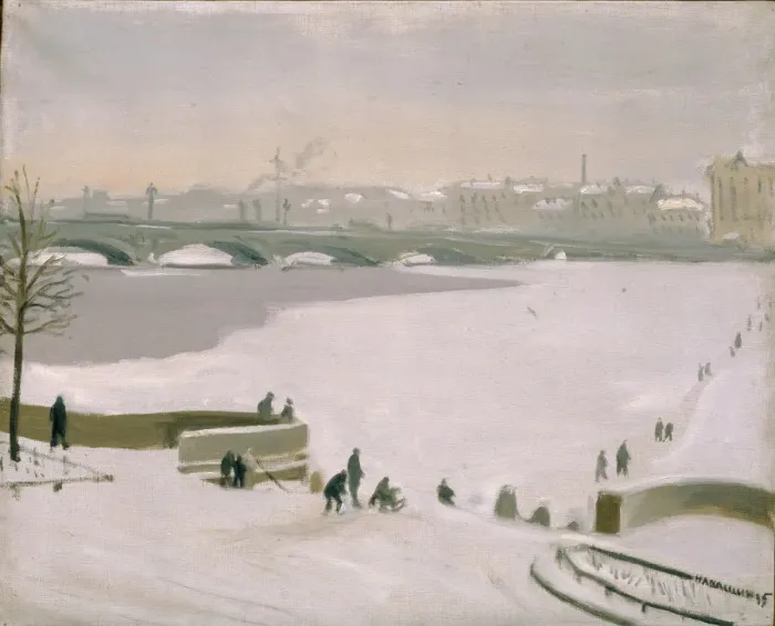 Framed Print : Crossing the frozen Neva River, 1935. Artist: Lapshin, Nikolay Fyodorovich (1888-1942) Framed Print : Crossing the frozen Neva River, 1935. Artist: Lapshin, Nikolay Fyodorovich (1888-1942)