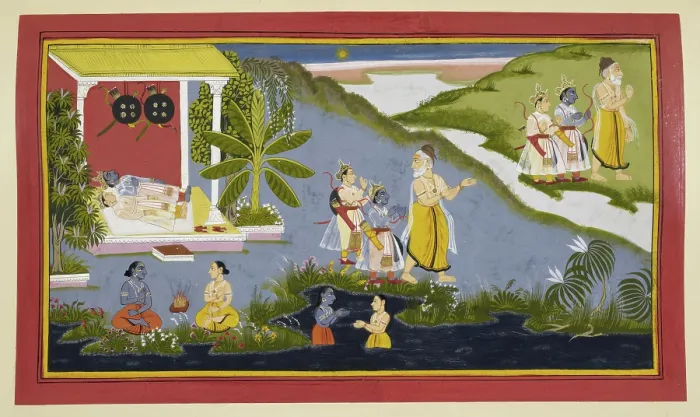 Framed Print : Crossing the Ganges, 1712. Creator: Unknown Framed Print : Crossing the Ganges, 1712. Creator: Unknown