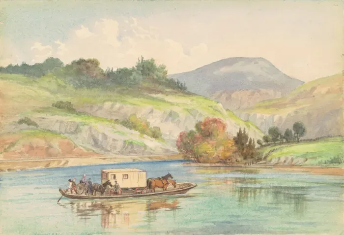 Framed Print : Crossing the James River, 1878. Creator: Unknown Framed Print : Crossing the James River, 1878. Creator: Unknown