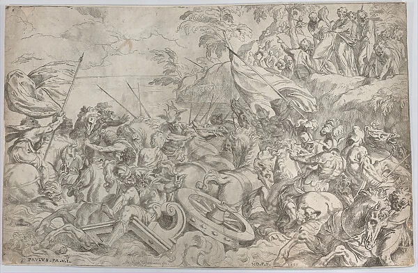 The Crossing of the Red Sea, 1583. 1583. Creator: Orazio Farinati