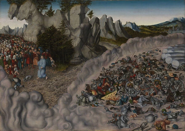 The Crossing of the Red Sea (Pharaohs Hosts engulfed in the Red Sea), 1530