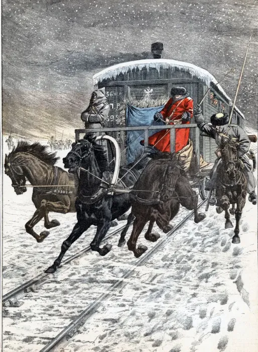 Framed Print : Crossing of Russian military wagons on Lake Baikal, during the Russo - Japanese war of 1904 Framed Print : Crossing of Russian military wagons on Lake Baikal, during the Russo - Japanese war of 1904