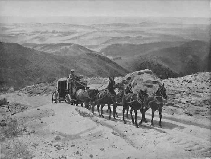Framed Print : Crossing San Marcos Pass, California, c1897. Creator: Unknown Framed Print : Crossing San Marcos Pass, California, c1897. Creator: Unknown