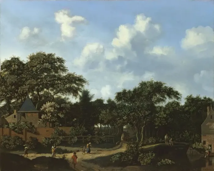Framed Print : Crossroad in a Wood, unknown date. Creator: Jan van der Heyden Framed Print : Crossroad in a Wood, unknown date. Creator: Jan van der Heyden