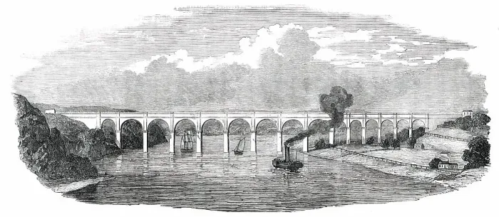 Framed Print : The Croton Aqueduct - Harlem River Bridge, 1850. Creator: Unknown Framed Print : The Croton Aqueduct - Harlem River Bridge, 1850. Creator: Unknown
