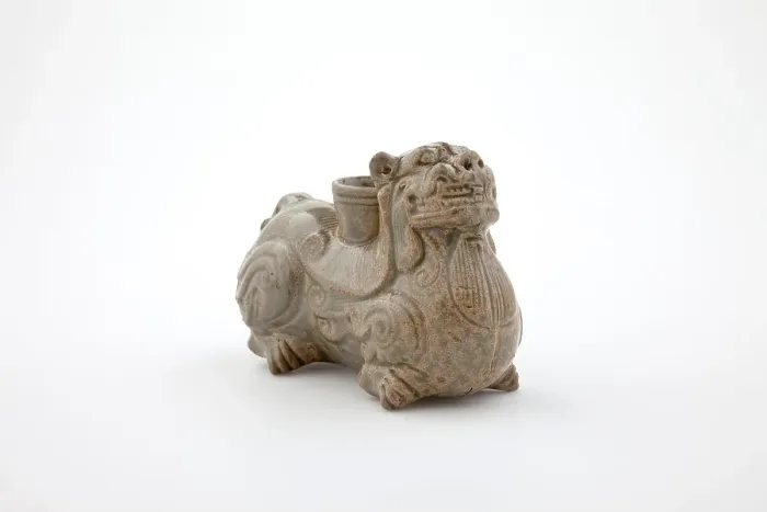 Framed Print : Crouching feline, 265-316. Creator: Unknown Framed Print : Crouching feline, 265-316. Creator: Unknown