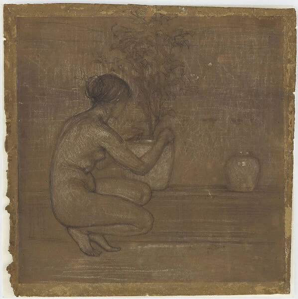 Crouching Figure. Study for The White Symphony: Three Girls, 1869-1870