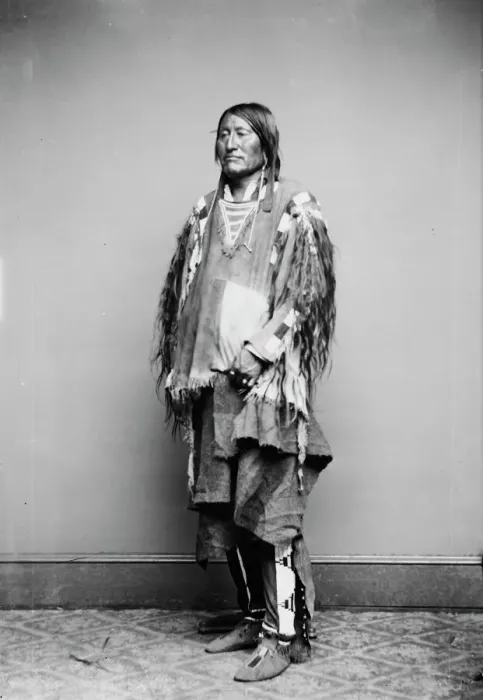 Framed Print : Crow Indian Chief, between 1855 and 1865. Creator: Unknown Framed Print : Crow Indian Chief, between 1855 and 1865. Creator: Unknown