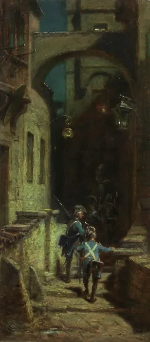 Framed Print : Crowd Guard, c1877-1880. Creator: Spitzweg; Carl (1808-1885) Framed Print : Crowd Guard, c1877-1880. Creator: Spitzweg; Carl (1808-1885)