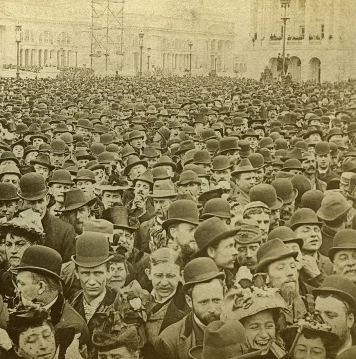 Framed Print : Crowd at the opening of the Columbian Exhibition, Chicago, Illinois, USA, 1893. Artist: BW Kilburn Framed Print : Crowd at the opening of the Columbian Exhibition, Chicago, Illinois, USA, 1893. Artist: BW Kilburn