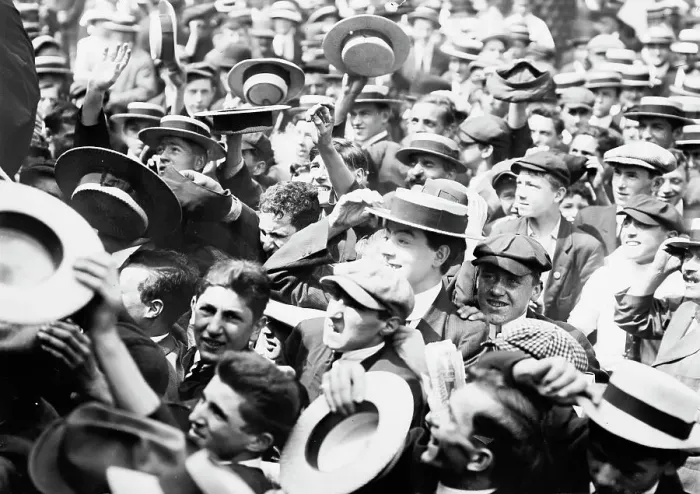 Framed Print : Crowd - Union Sq. between c1910 and c1915. Creator: Bain News Service Framed Print : Crowd - Union Sq. between c1910 and c1915. Creator: Bain News Service
