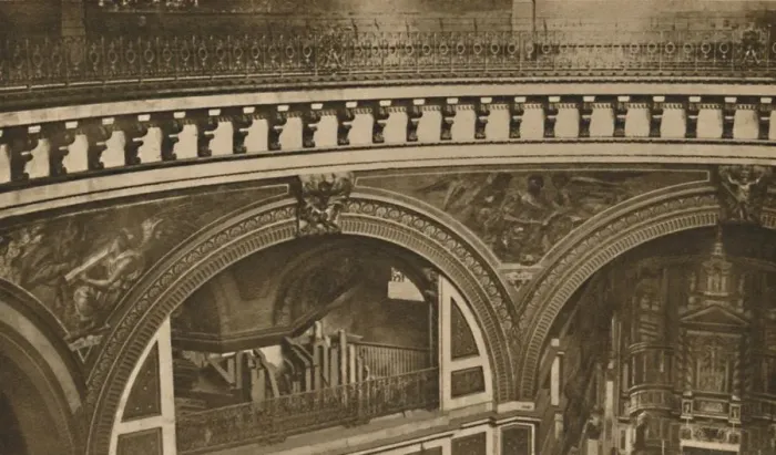 Framed Print : From Crown To Base of Londons Vast Cathedral: The Whispering Gallery, c1935. Creator: Unknown Framed Print : From Crown To Base of Londons Vast Cathedral: The Whispering Gallery, c1935. Creator: Unknown