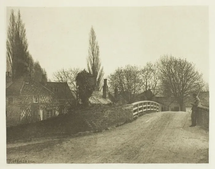 Framed Print : The Crown Inn, Borxbourne, 1880s. Creator: Peter Henry Emerson Framed Print : The Crown Inn, Borxbourne, 1880s. Creator: Peter Henry Emerson