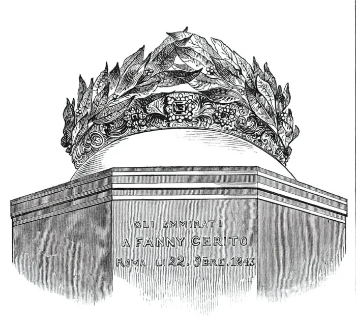 Framed Print : Crown presented to Cerito at Rome, 1844. Creator: Unknown Framed Print : Crown presented to Cerito at Rome, 1844. Creator: Unknown