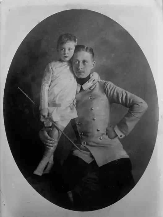 Framed Print : Crown Prince of Germany and Prince William, 1910. Creator: Bain News Service Framed Print : Crown Prince of Germany and Prince William, 1910. Creator: Bain News Service
