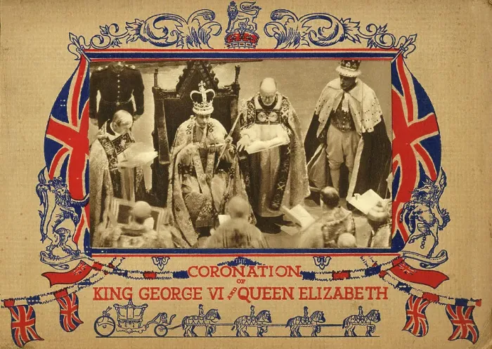 Framed Print : The Crowned King George VI Seated on the Coronation Chair, 1937. Creator: Photochrom Co Ltd of London Framed Print : The Crowned King George VI Seated on the Coronation Chair, 1937. Creator: Photochrom Co Ltd of London