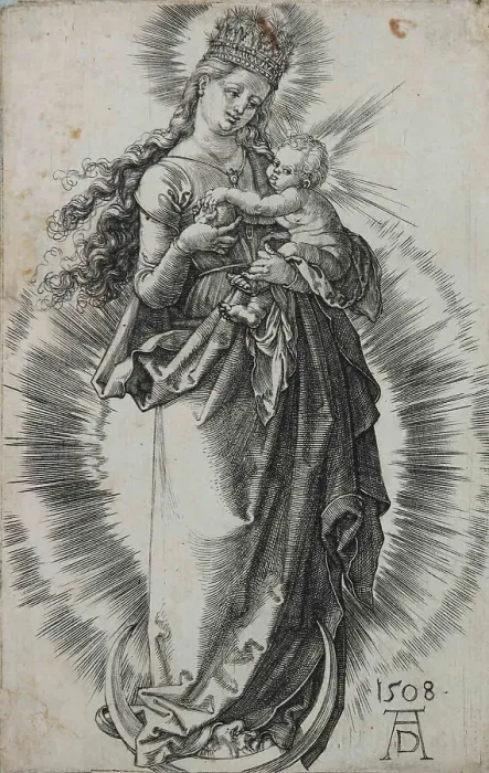Framed Print : Crowned Madonna, 1508. Creator: Dürer; Albrecht (1471-1528) Framed Print : Crowned Madonna, 1508. Creator: Dürer; Albrecht (1471-1528)