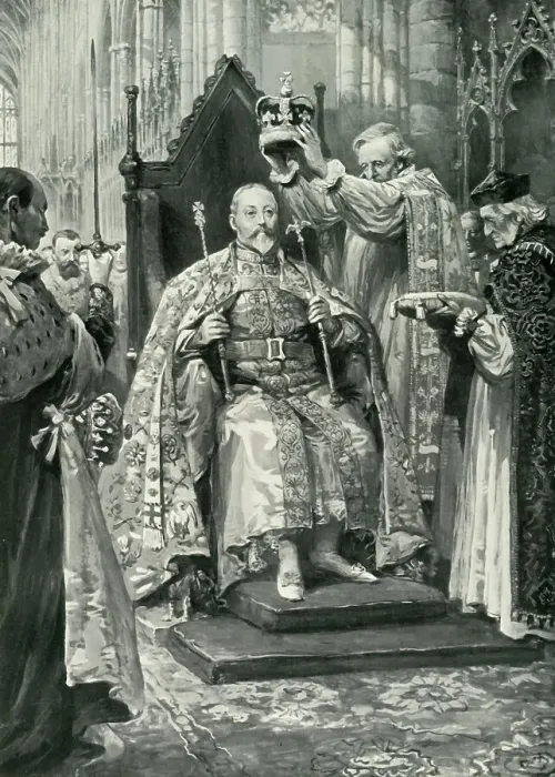 Framed Print : The Crowning of Edward VII, 1902, (1911). Creator: Unknown Framed Print : The Crowning of Edward VII, 1902, (1911). Creator: Unknown