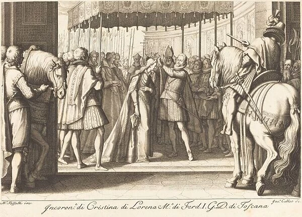 Crowning of the Grand Duchess, c. 1614. Creator: Jacques Callot