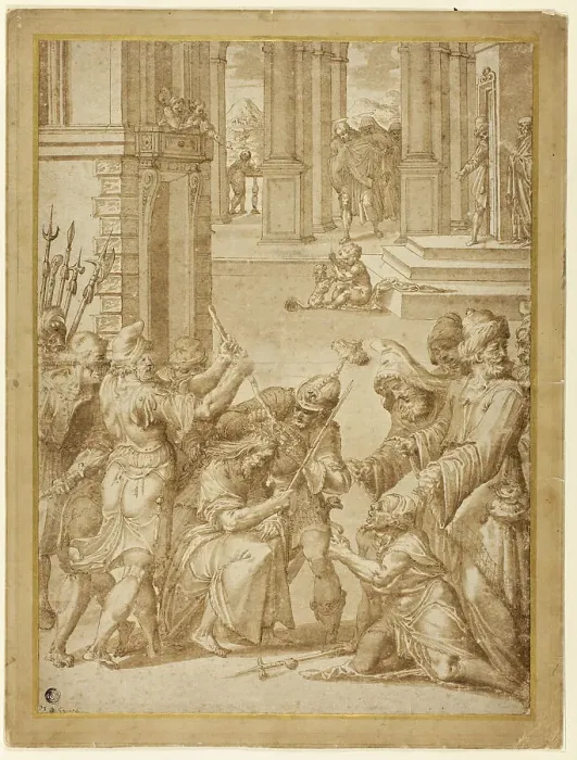 Framed Print : Crowning of Thorns, n.d. Creators: Christoph Schwarz, Joannes Stradanus, Jan Swart Van Groningen Framed Print : Crowning of Thorns, n.d. Creators: Christoph Schwarz, Joannes Stradanus, Jan Swart Van Groningen