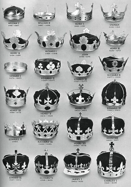 The crowns of English sovereigns from William the Conqueror to Charles I, 1937