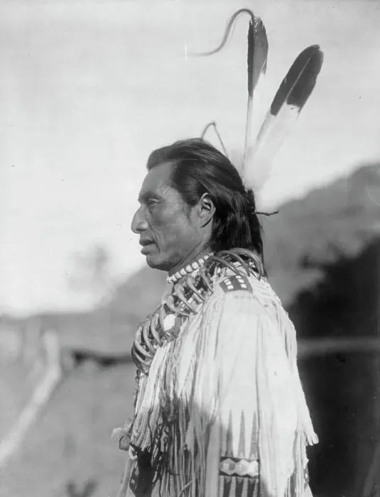 Framed Print : Crow's Heart-Mandan, c1908. Creator: Edward Sheriff Curtis