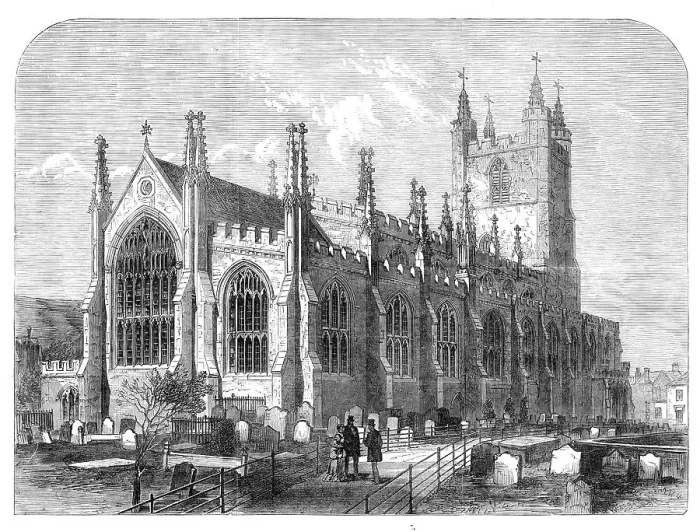 Framed Print : Croydon New Parish Church, 1870. Creator: Unknown Framed Print : Croydon New Parish Church, 1870. Creator: Unknown