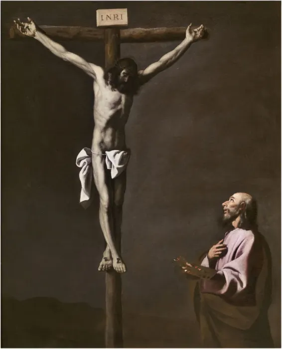 Framed Print : The Crucified Christ with a Painter, c. 1650 Framed Print : The Crucified Christ with a Painter, c. 1650