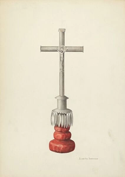 Crucifix, c. 1936. Creator: Juanita Donahoo