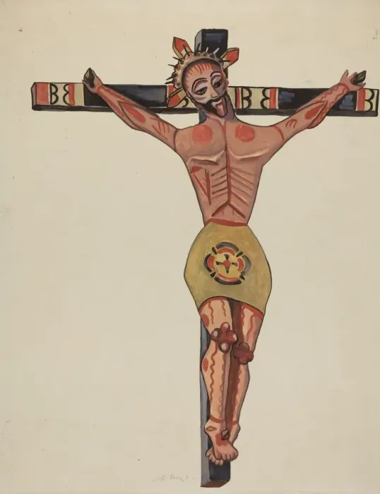 Framed Print : Crucifix - From the Vicinity of Mora, 1935 / 1942. Creator: E. Boyd Framed Print : Crucifix - From the Vicinity of Mora, 1935 / 1942. Creator: E. Boyd
