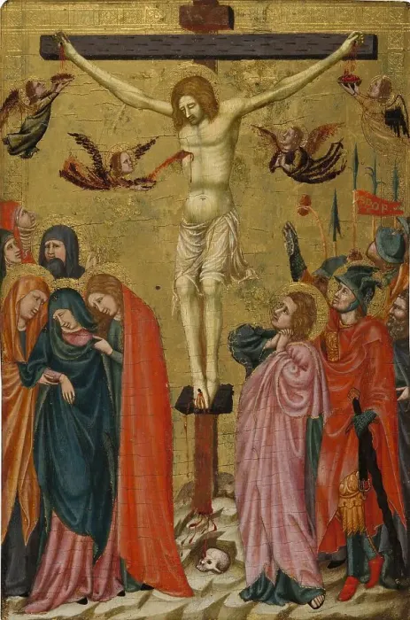 Framed Print : The Crucifixion, 1320. Creator: Master of the Pomposa Chapterhouse Framed Print : The Crucifixion, 1320. Creator: Master of the Pomposa Chapterhouse