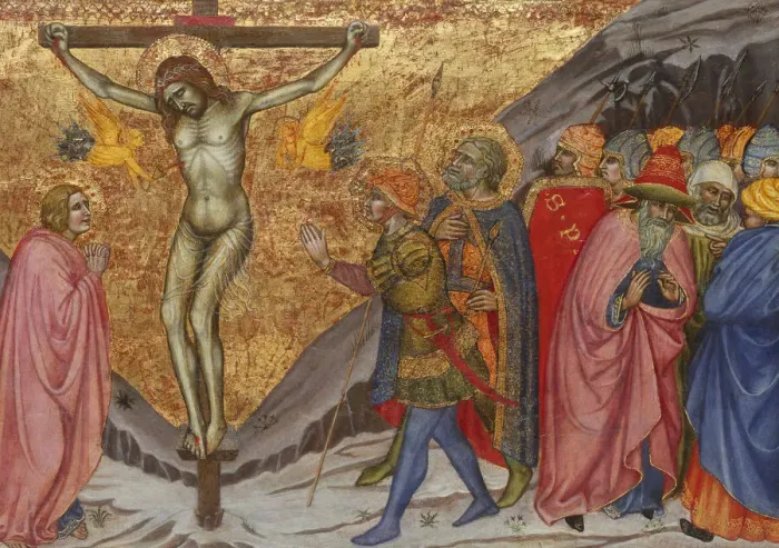 Framed Print : The Crucifixion, 1401 / 04. Creator: Taddeo di Bartolo Framed Print : The Crucifixion, 1401 / 04. Creator: Taddeo di Bartolo